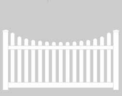 Picket Fence with Scallop Top